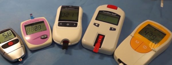 Variety of blood glucose meters